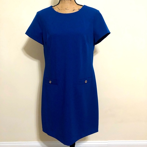 NWT! Tommy Hilfiger Cobalt Blue Dress Size 14 - Picture 1 of 12